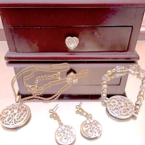 God Is Love Matching Gold and Silver Jewelry Set